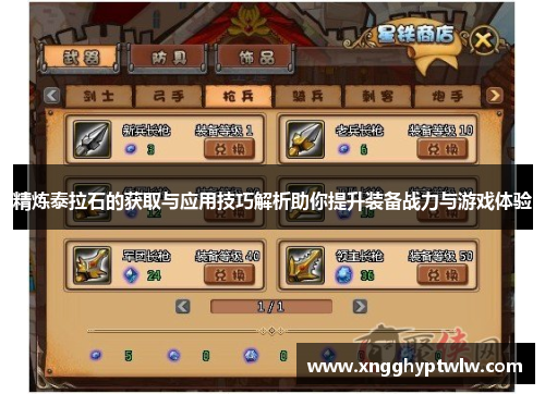 精炼泰拉石的获取与应用技巧解析助你提升装备战力与游戏体验